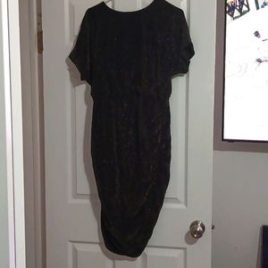 Maurices Black Gold Shimmer Dress